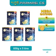 Good Morning Gsure 850g x 5 Tins EXP:07/2027 FREE 2 Random + 4 Random Sachets