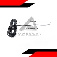 2 meters 22 stranded wire black pure copper cable awg 22 AWG22 Gauge 22 jumper extension