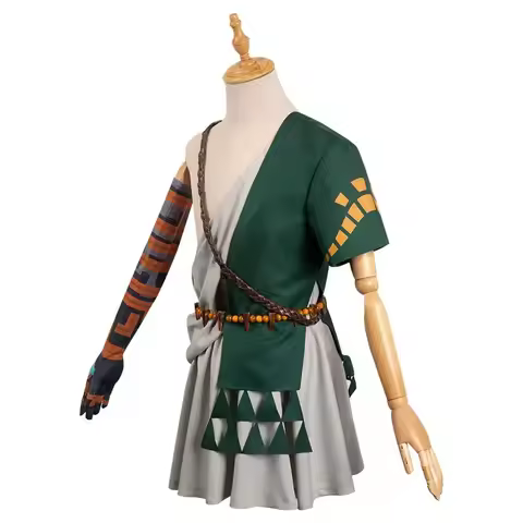 qq98Zeldar: Tears of the Kingdom Link Costume for Men Clothes Fantasia Roleplay Cosplay Wig Hallowee