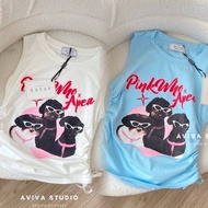 AVIVA STUDIO Dog Pattern Sleeveless Shirt