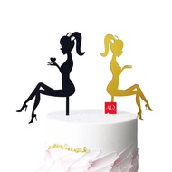 High Heel Goddess Acrylic Cake Cartridge Valentine's 18th Birthday Cake Topper