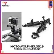 MOTOWOLF Motorcycle Dash Cam Holder Camera GoPro Mount Pemegang Kamera Motosikal Basikal Bicycle MDL