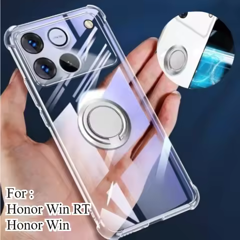 Airbag TPU Magnetic Ring Holder Shockproof Cover For Honor Win RT Soft Silicone Back Case For Honor 