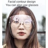plus size Acrylic Face Shield for spectacles users Oversized Exaggerated Visor Wrap Acrylic Face Shield Full Face Shield