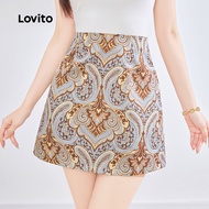 (NEW) Lovito Casual Skirts National Style Spring/summer Skirts for Women L154ED462 Lovito Skirt Kasu