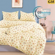 G9 1800Tc Knitted Cotton Bedsheet 4in1 / NO INCLUDED COMFORTER / Cadar Kartun Bedding Set Cadar Set