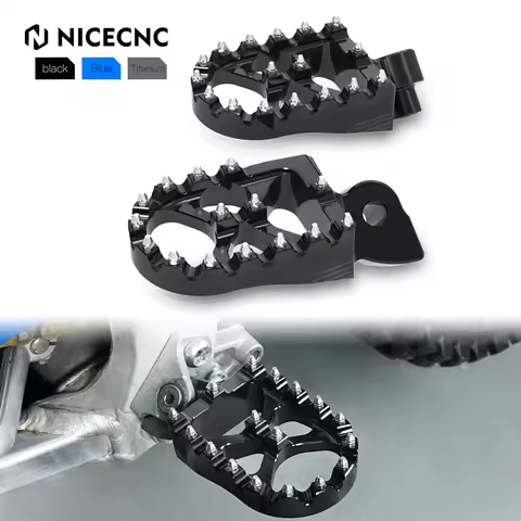 NICECNC Motorcycle Aluminum Footrest Foot Pegs Kit For Yamaha YZ125 YZ250 1998-2023 YZ125X YZ250X YZ