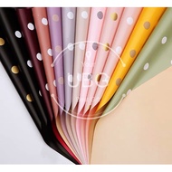 Ready Stock 20pcs Dual-tone 2-tone Polka Dots bouquet Wrapping paper in Malaysia.