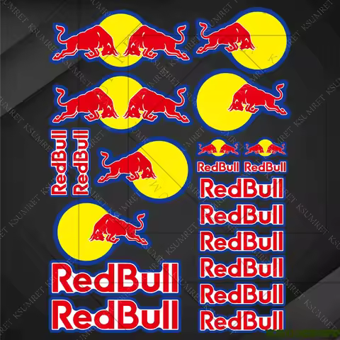 Christmas Red Bull Motorcycle Sticker Helmet Logo Stickers