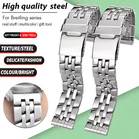 High Quality 18mm 20mm 22mm 24mm Stainless Steel Watch Strap for Breitling 1884 B01 CHRONOMAT Avenge