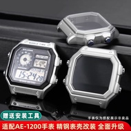 Suitable for casio casio Small Square AE1200/AE1300 Modified Metal Stainless Steel Case Shell Steel 