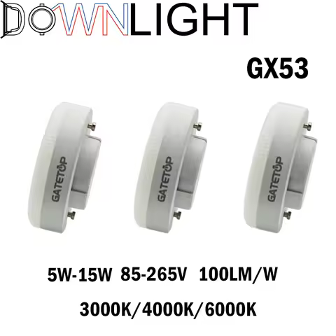 1-10PCS GX53 LED Spotlight Wide Voltage AC85-265V 5-15W Daring Light Source Wardrobe Cabinet Light D