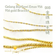 Gelang Biji Sawi Emas 916 gold Bead Bracelet 916金珠珠手链