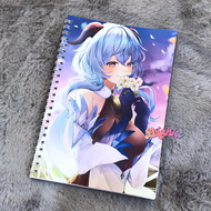 Leighkt Genshin Impact Anime Ganyu Kawaii A5 Notebook Wired 40 Sheets Lined