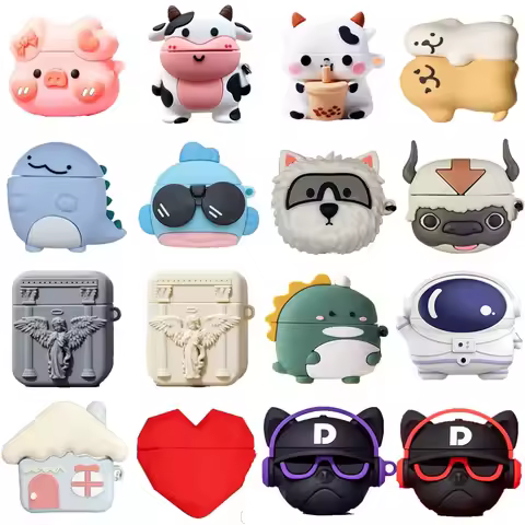Animal Cartoon Silicone Case For AirPods Pro 2 Protective Case For AirPods 1 2 3 2021 Cover 3D Cute 