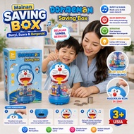 CHILDREN'S TOY PIG Bank Coin Bank Doraemon Kitty Savings Gear SAVING BOX LIGHTS MUSIC Bump n Go