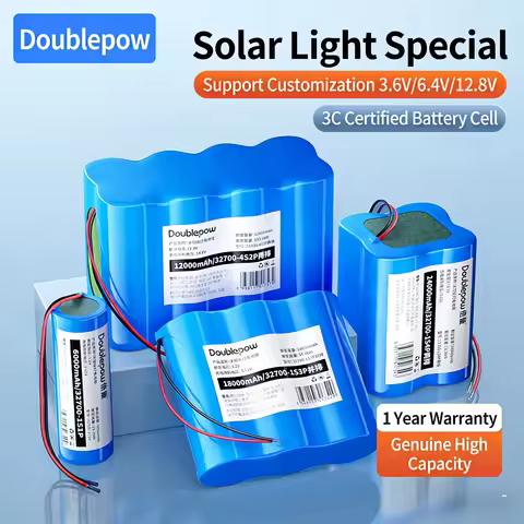 32700 lithium iron phosphate battery pack 3.2V mobile power supply 6.4 garden light street light 12.