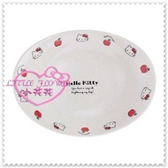 小花花日本精品♥ Hello Kitty fortemore 咖哩盤 陶瓷盤 盤子 白色大臉蘋果(預購