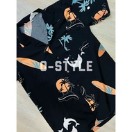 Hawaiian Shirt Italian Silk H231 Dolphin Black