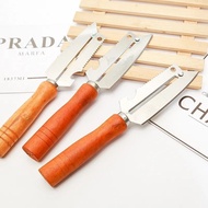 Stainless Steel Wooden Handle Four-Purpose Planer Multifunctional Apple Peeler Fruit Peeler Fish Sca