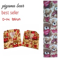 Bear Pajamas For 0-14 Years Old Kids Soft Cotton