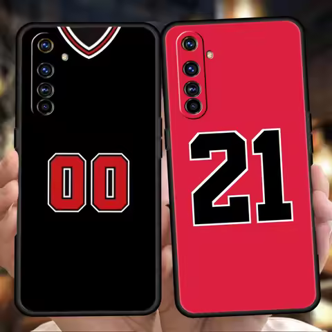 Basketball number Silicone For Realme 9 Pro GT2 6 7 8 10 C11 C21Y C25 C35 GT Neo 2 3 3T Pro Plus 5G 