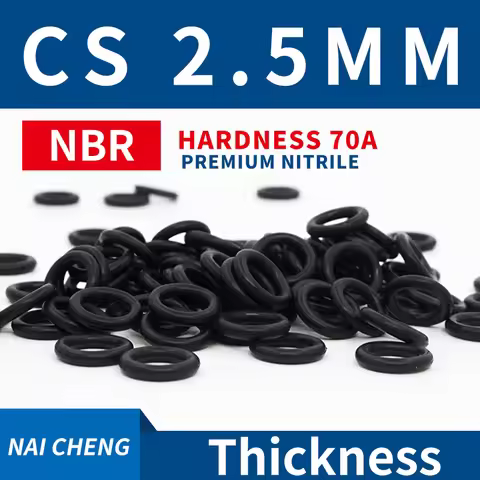 CS2.5mm Black NBR 70A Nitrile Rubber O-Ring Sealing Gaskets Wear-Resistant Gasket O-Ring Thickness 2