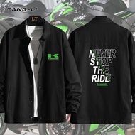 Kawasaki Kawasaki Motorcycle Heavy Motorcycle Club Customized Cargo Jacket Cardigan Casual Jacket Me
