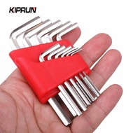 KIPRUN 11Pcs Hex Key Set,CR-V Hex Key Wrench,2mm Hex Key Allen Wrench Set,Allen Key Set Sae Metric 1