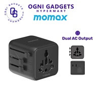 Momax 1-World Universal Travel Charger Adapter With Dual AC Socket