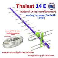 เสาอากาศภายนอกไทยแซท Thaisat รับสัญญาณไกล 120 ก.ม. สำหรับต่างจังหวัดและพื้นที่ห่างไกล รุ่น14E ต่อแยก