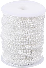 CHGCRAFT 164 Feet Peal Beads Chains Acrylic Pearl Beaded Chains with Spool for Wedding Parties Bouqu
