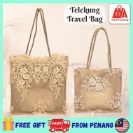 Lace Vintage Bag Shoulder Aesthetic Women Embroidery Hijab Storage Tote Bag Bag Telekung Beg Kain Sembahyang Prayer Bag