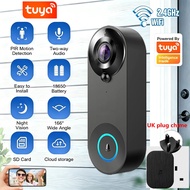W3 WiFi Smart Video Doorbell 1080P PIR Motion Detection 2.4G WiFi UK Plug Black