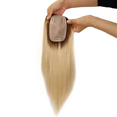 TopUnique Women Hair Topper Natural Looking Human Hair Topper for Women Human Hair Piece Hair Topper