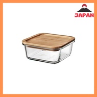 IKEA 365+: Storage Container with Lid 15x15x7cm Glass/Bamboo (692.691.14)