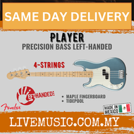 Fender Player Precision Bass Left-Handed Guitar, Maple Fretboard - Tidepool