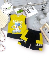 Zakids Galaxy Astronaut Sleeveless Tee & Shorts Set for Boys 12-64kg