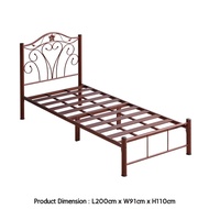 Shiro Furniture Solid Bed Base Metal Single Bed Frame/Quality Single/Katil Bujang Besi/Katil Single 