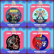 Custom Birthday Stickers - Superhero SERIES Avengers DC Heroes Hero (20pcs) Birthday Stickers
