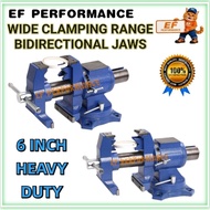 6 Inch Heavy Duty WIDE CLAMPING RANGE BIDIRECTIONAL JAWS Clamp Bench Vise Clamp Tool Grafting Tool S