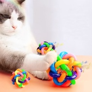 Rubber Ball Toy Bite Animal Cat Sound Bell