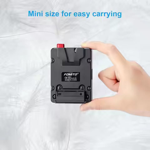 Fomito NP-F Dummy Battery to V-Lock V Mount Plate for Sony NP-F970 F960 F750 F770 F550 LED Video Lig