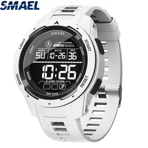 SMAEL Digital Watches Sports LED Wristwatches Men's 50m Waterproof Sport Watch Digital Light Stopwat