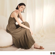 OB DESIGN ★ RIBBED ELASTIC WAIST SPAGHETTI STRAP MAXI DRESS ★ 2 COLOR ★ S-XXXL SIZE ★ PLUS SIZE