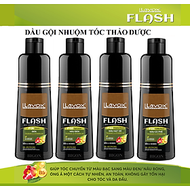 Dầu Gội Thảo Dược Nhuộm Tóc ĐEN/ NÂU PHỦ BẠC SIÊU DƯỠNG LAVOX FLASH
