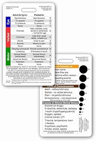 Glasgow Coma Scale (GCS) Vertical Reference Badge ID Card (1 Card)