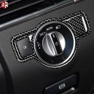 Carbon Fiber Headlight Switch Panel Trim For Mercedes Benz W204 2007-13