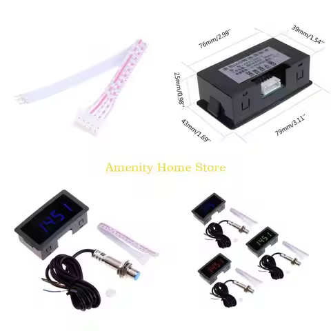 F26C 4 Digital Tachometer and Hall Proximity Switch 12V 9999RPM High-Precision