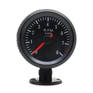 2Inch 52mm Car Meter Tachometer RPM Gauge 0-8000RPM Analog Black Case for 1-8 Cylinders Gasoline Car